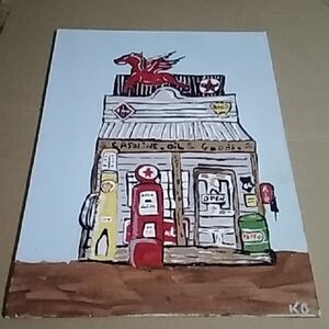 Vintage Gas Station Art Print